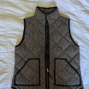 J. Crew Navy Herringbone Vest